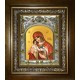 Икона освященная "Скорбящая о младенцах, во чреве убиенных, икона Божией Матери", в киоте 20x2418 см