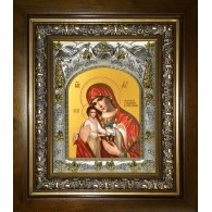 Икона освященная "Скорбящая о младенцах, во чреве убиенных, икона Божией Матери", в киоте 20x2418 см фото
