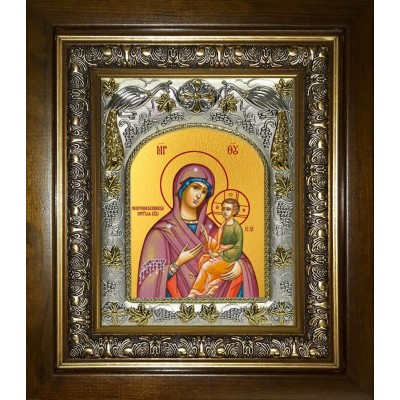 Икона освященная "Скоропослушница, икона Божией Матери", в киоте 20x24 см фото