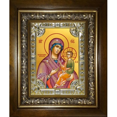 Икона освященная "Скоропослушница, икона Божией Матери", в киоте 24x30 см фото
