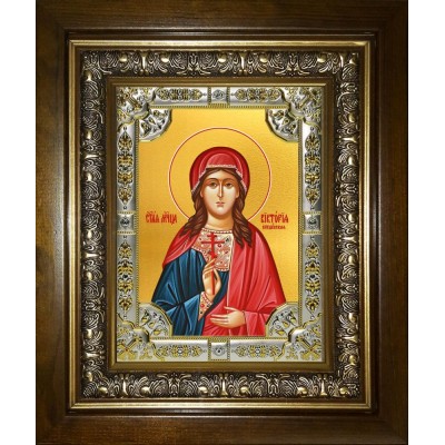 Икона освященная "Виктория Кордубская", в киоте 24x30 см фото
