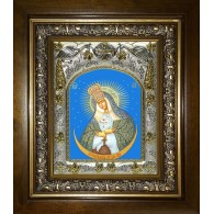 Икона освященная "Остробрамская икона Божией Матери", в киоте 20x24 см фото