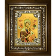 Икона освященная "Страстная икона Божией Матери", в киоте 24x30 см фото