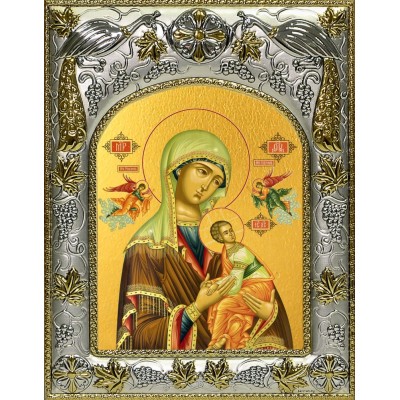 Икона освященная "Страстная икона Божией Матери", 14x18 см фото