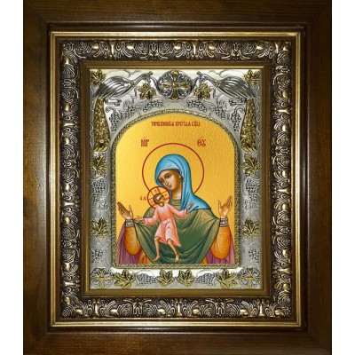 Икона освященная "Теребенская (Теребинская) икона Божией Матери", в киоте 20x24 см фото