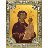 Икона освященная "Тихвинская икона Божией Матери", 18x24 см, со стразами фото