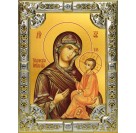 Икона освященная "Тихвинская икона Божией Матери", 18x24 см, со стразами