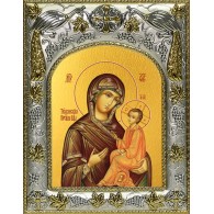 Икона освященная "Тихвинская Божией Матери", 14x18 см фото