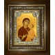 Икона освященная "Тихвинская икона Божией Матери", в киоте 24x30 см