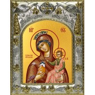Икона освященная "Тучная Гора, икона Божией Матери", 14x18 см фото