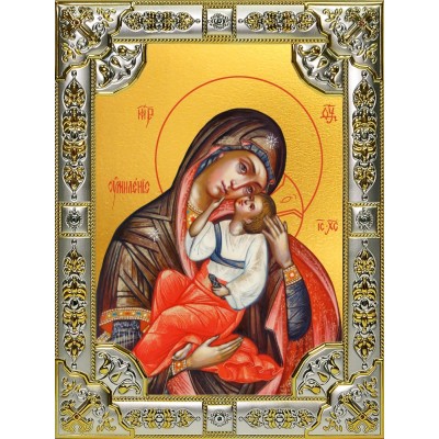 Икона освященная "Умиление, икона Божией Матери", 18x24 см, со стразами фото