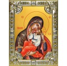 Икона освященная "Умиление, икона Божией Матери", 18x24 см, со стразами