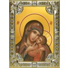 Икона освященная "Умиление, икона Божией Матери", 18x24 см, со стразами
