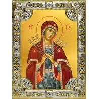 Икона освященная "Умягчение злых сердец, икона Божией Матери", 18x24 см, со стразами фото