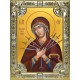 Икона освященная "Умягчение злых сердец, икона Божией Матери", 18x24 см, со стразами