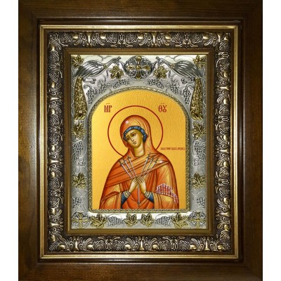 Икона освященная "Умягчение злых сердец, икона Божией Матери", в киоте 20x24 см фото