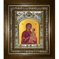 Икона освященная "Хлебная (Хлебенная) икона Божией Матери", в киоте 20x24 см фото
