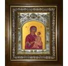 Икона освященная "Хлебная (Хлебенная) икона Божией Матери", в киоте 20x24 см