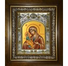 Икона освященная "Холмская икона Божией Матери", в киоте 20x24 см