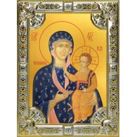 Икона освященная "Ченстоховская икона Божией Матери", 18x24 см, со стразами фото