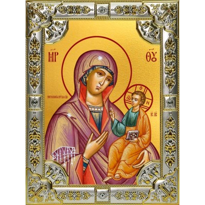 Икона освященная "Ченстоховская икона Божией Матери", 18x24 см, со стразами фото
