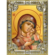 Икона освященная "Чухломская икона Божией Матери", 18x24 см, со стразами фото