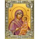 Икона освященная "Югская икона Божией Матери", 18x24 см, со стразами