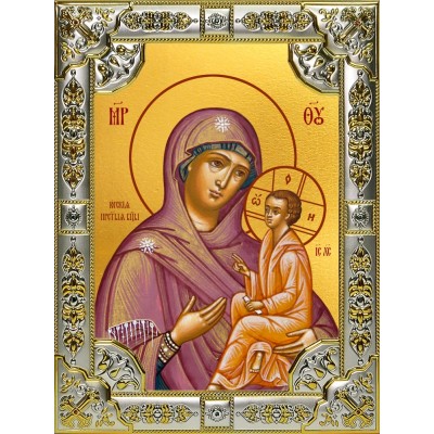 Икона освященная "Югская икона Божией Матери", 18x24 см, со стразами фото