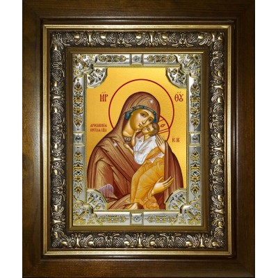 Икона освященная "Ярославская икона Божией Матери", в киоте 24x30 см фото