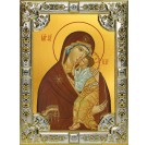 Икона освященная "Ярославская икона Божией Матери", 18x24 см, со стразами