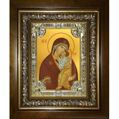 Икона освященная "Ярославская икона Божией Матери", в киоте 24x30 см фото
