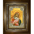 Икона освященная "Яхромская икона Божией Матери", в киоте 24x30 см