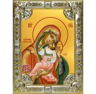 Икона освященная "Яхромская икона Божией Матери", 18x24 см, со стразами