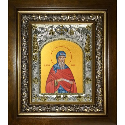 Икона освященная "Антоний Великий, преподобный", в киоте 20x24 см фото