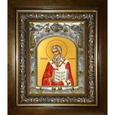 Икона освященная "Аполлинарий Равеннский епископ, священномученик", в киоте 20x24 см фото