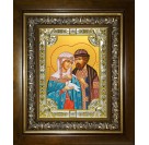 Икона освященная "Петр и Феврония святые благоверные князья", в киоте 24x30 см арт.246385