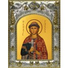 Икона освященная "Глеб благоверный князь-страстотерпец", 14x18 см