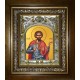 Икона освященная "Гордий Каппадокийский, сотник мученик", в киоте 20x24 см