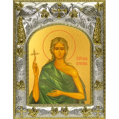 Икона освященная "Мария Египетская, преподобная", 14x18 см фото