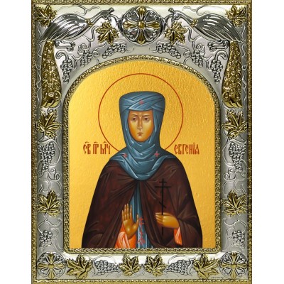 Икона освященная "Евгения Святая преподобномученица", 14x18 см фото