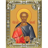 Икона освященная "Диомид Тарсянин Никейский, врач, мученик", 18x24 см, со стразами фото