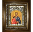 Икона освященная "Диомид Тарсянин Никейский, врач, мученик", в киоте 20x24 см