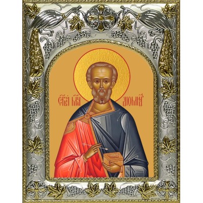 Икона освященная "Диомид Тарсянин Никейский, врач, мученик", 14x18 см фото