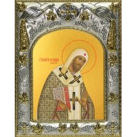 Икона освященная "Леонтий епископ Ростовский, святитель", 14x18 см фото