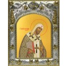 Икона освященная "Леонтий епископ Ростовский, святитель", 14x18 см