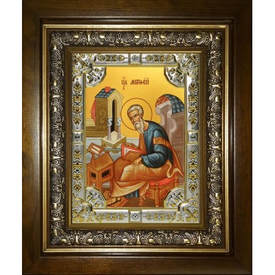 Икона освященная "Матфей (Матвей) Апостол", в киоте 24x30 см фото