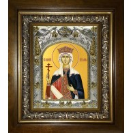Икона освященная "Елена равноапостольная царица",в киоте 20x24 см фото