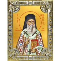 Икона освященная "Нектарий Эгинский святитель", 18x24 см, со стразами фото