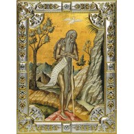 Икона освященная "Онуфрий Великий преподобный", 18х24 см, со стразами фото