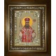 Икона освященная "Петр митрополит Крутицкий, священномученик", в киоте 24x30 см